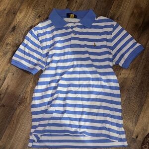 Polo by Ralph Lauren Blue and White Striped Kids Shirt